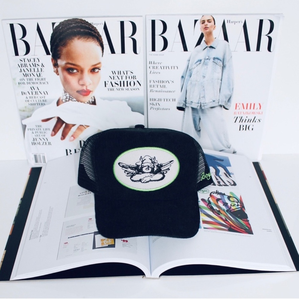 BOYS LIE Black Trucker Hat